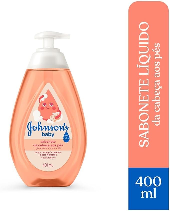 Johnson’s Baby Sabonete Líquido Glicerina Da Cabeça Aos Pés, 400ml!!😎💕