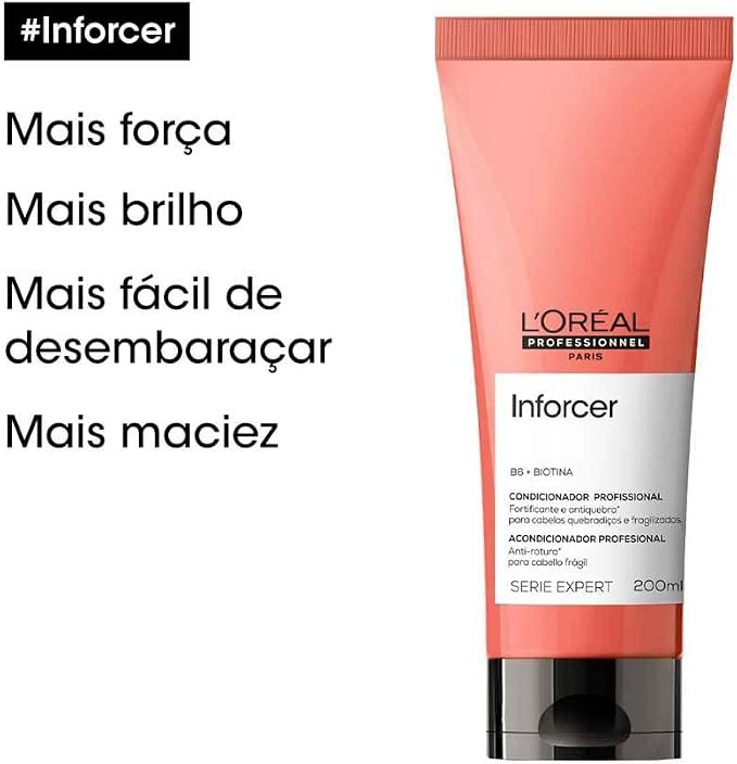 ✅Professionnel Serie Expert Inforcer, Condicionador Fortificante Anti-Quebra para Cabelos Fracos, Danificados e com Queda, com Biotina e Vitamina B6 para Crescimento, 200ml!!😎💕