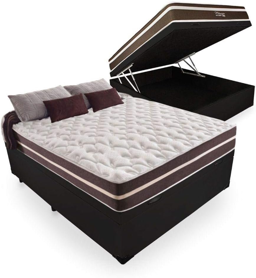 ✅Cama Box Com Baú Casal + Colchão De Molas – Anjos – Classic Superlastic 138cm!!😎💕