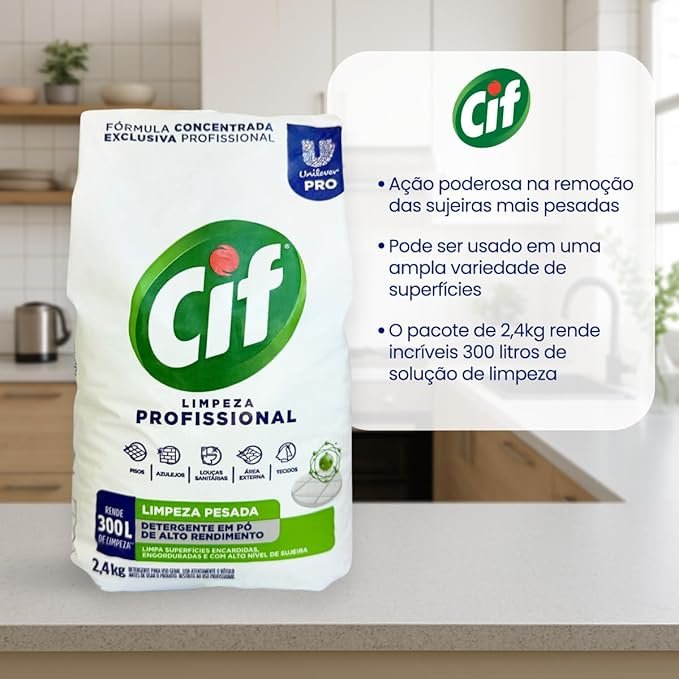 LIMPADOR EM PO LIMPEZA PESADA 2,4KG CIF!!😎💕
