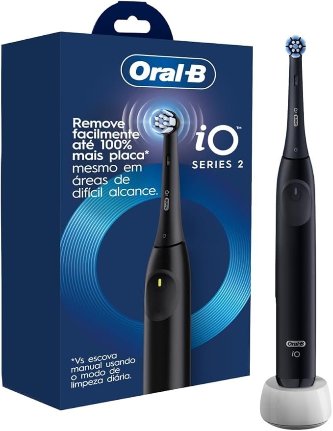Oral-B Escova de Dente Elétrica iO2, 1 Cabo + 1 Refil + Carregador!!😎💕