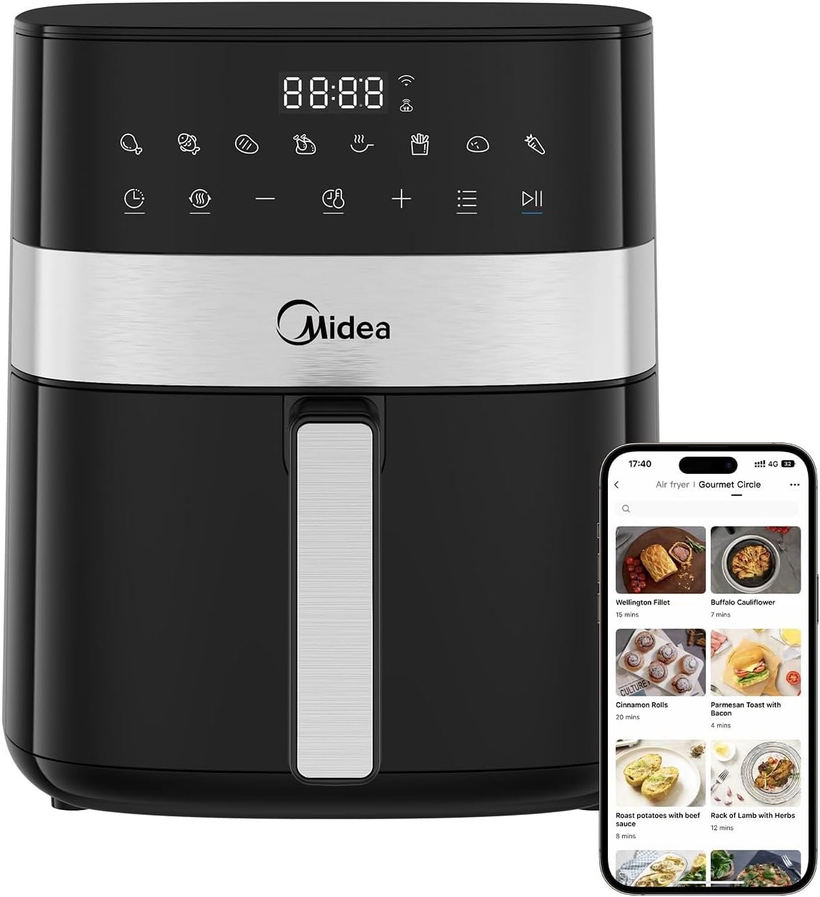 ✅Fritadeira Smart Chef Plus Midea 6L 220V60Hz!!😎💕
