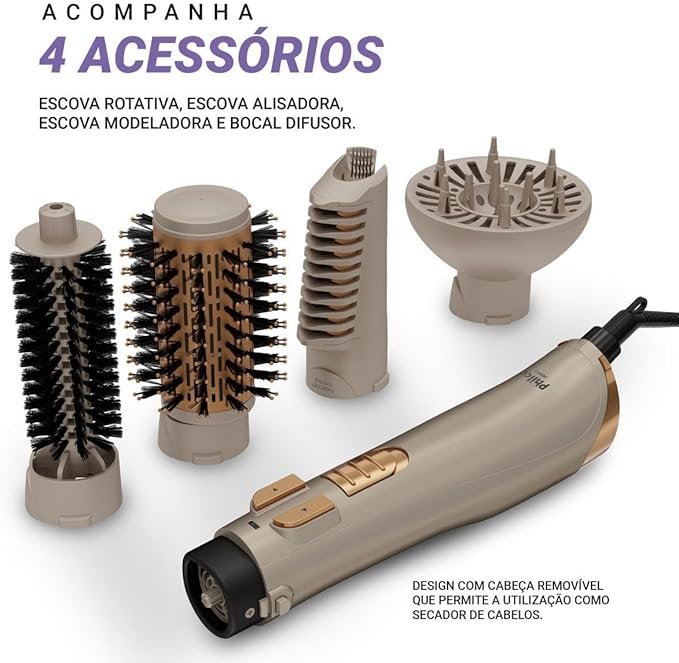 Escova Rotativa Philco 5 em 1 Bivolt 1300W PER03!!😎💕