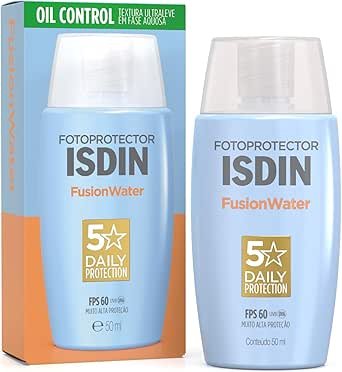 ✅ISDIN Protetor Solar Facial Fusion Water 5 Stars Sem Cor FPS 60-50ml!!😎💕
