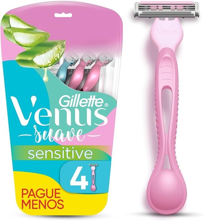 ✅Aparelho Depilação Gillette Venus Suave 4 Un!!😎💕