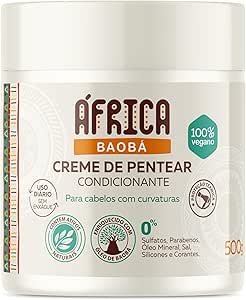 Ápice Creme de Pentear África Baobá | Hidratação, Definição e Proteção Térmica para Cabelos Cacheados, Crespos e Ondulados | 500g!!😎💕