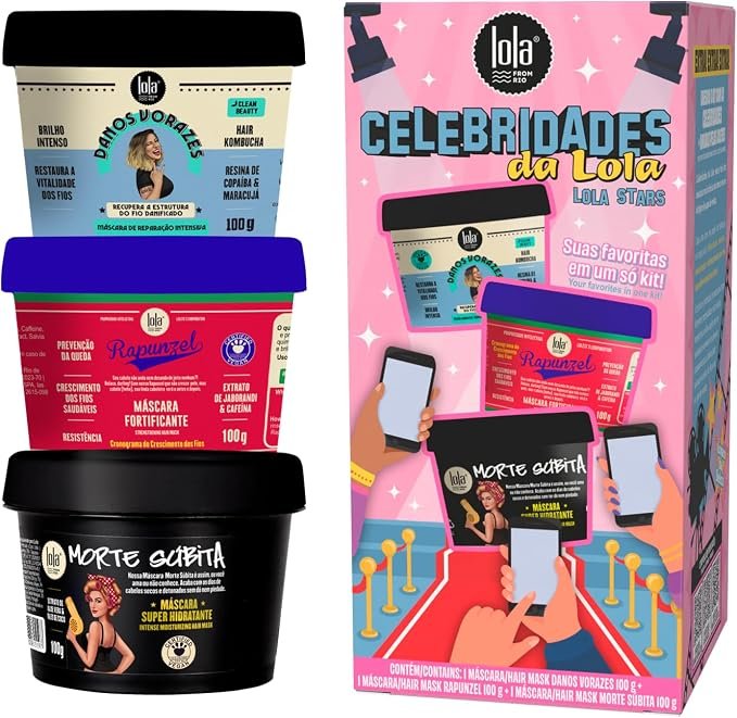 Kit Máscara Capilar Lola Star – morte subita+danos vorazes+rapunzel – Lola From Rio!!😎💕
