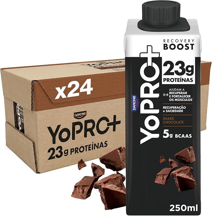 ✅YoPRO Bebida Láctea UHT Chocolate Líquida Caixinha 250ml – 23g de Proteínas – Sem Lactose – Pack com 24 Unidades!!😎💕