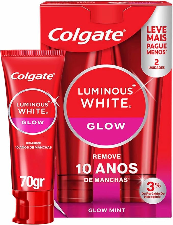 🚛 Frete Gratis 🇧🇷 😱CORRE🏃🏃‍♂️‼️OFERTA IMPERDÍVEL 😍‼️ ✅Colgate Creme Dental Clareador Luminous White Glow 2x70g | Kit 2 Unidades!!😎💕     💵R$ 16,89 / parcelado  🛒Compre Aqui: