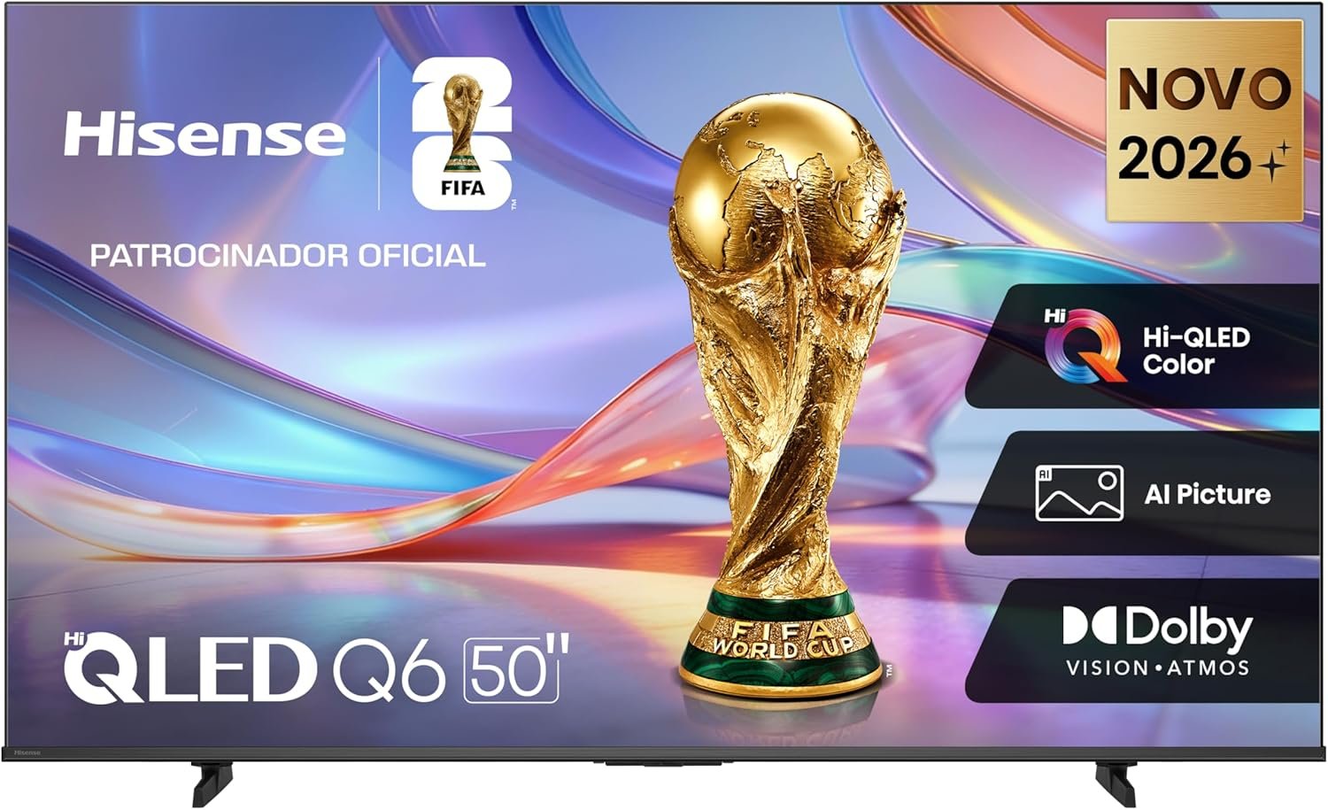 TV 4K 50″ Polegadas 50Q6QVV com Processador AI, Dolby Vision, HDR10+, HLG, Filmmaker Mode, Dolby Gaming, Dolby Atmos, MiraCast e Compatibilidade Alexa e Google!!😎