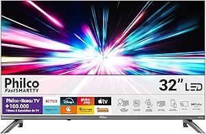 ✅Smart TV 32″ Philco Roku TV Dolby Áudio HDR10 P32CRB!!😎💕