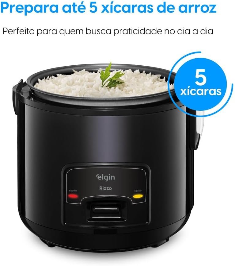 Panela Elétrica de Arroz Rizzo Elgin 5 Xícaras, 400W, 110v!!!😎💕