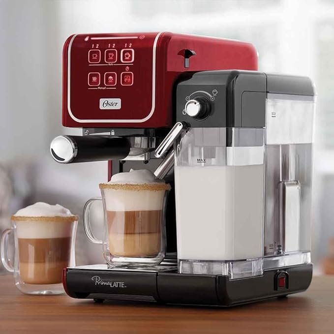 Cafeteira Espresso Oster PrimaLatte Touch Red – 220V!!😎💕