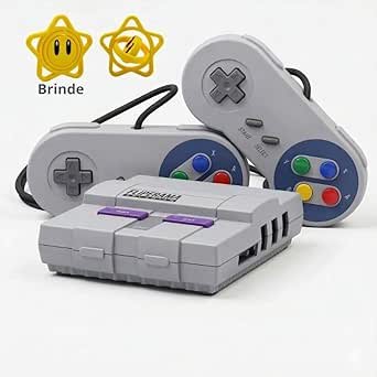 ✅Game Retro Mini Super Snes 2 Controles + Pack com todos os Jogos de Snes Fliperama Arcadian!!😎💕