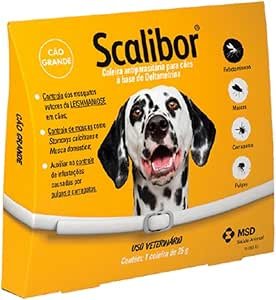 Coleira Antiparasitária Scalibor 25g contra mosquitos vetores da Leishmaniose – Cães porte grande 65cm!!😎💕