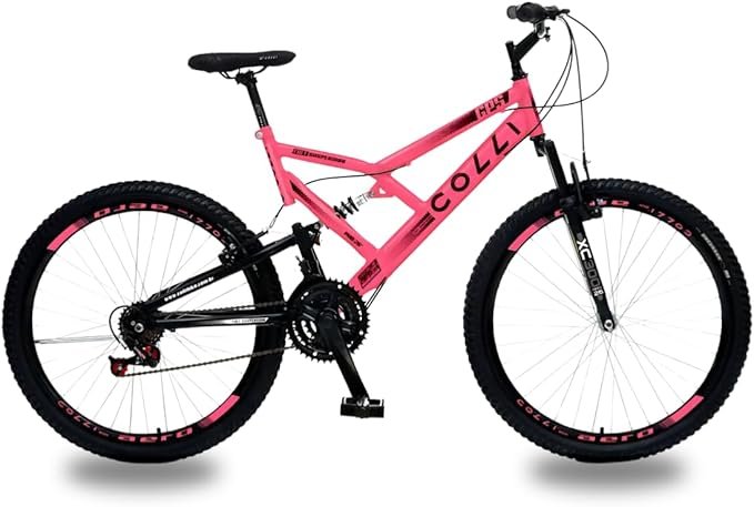 ✅Colli Bike, Bicicleta GPS 148 Dupla Suspensão e Freios V-Brake, Aro 26 Aero, 36 Raias, 21 Marchas!!😎💕