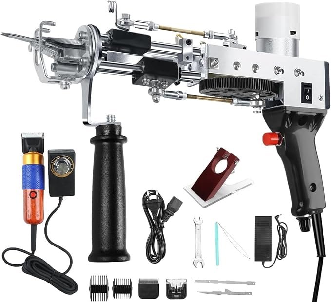 SMaquina Tufting, Tufting Gun Bivolt 110-240V, Motor 200W, 6100 RPM, Aparador de Carpete 2 em 1, Profissional!!😎💕