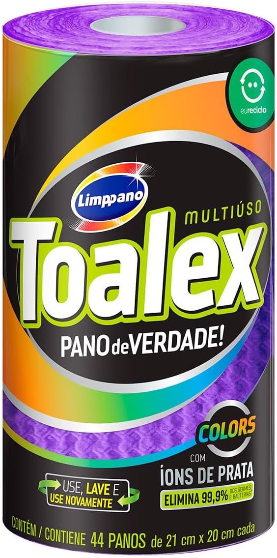 Limppano Toalex Roll Colors Roxo – 44 Panos!!😎💕