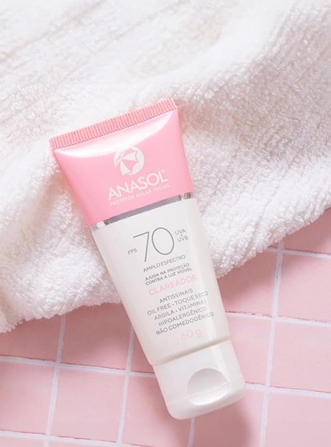 Anasol Protetor Solar Facial FPS 70 Clareador – 60 g!!😎💕