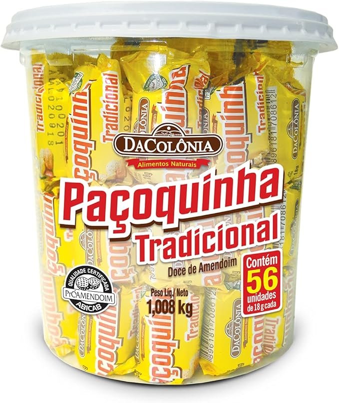 Dacolonia Paçoca Rolha Tradicional Balde 56un!!😎💕