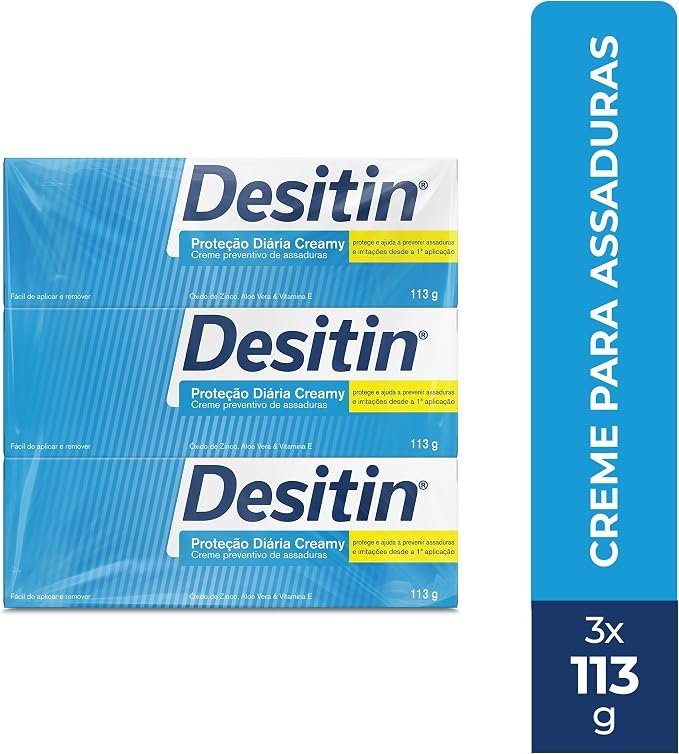✅Desitin Creme Preventivo De Assaduras Proteção Diária Creamy, Kit com 3 Unidades de 113g!!😎💕