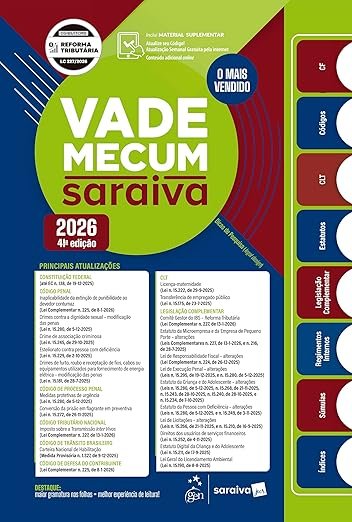Vade Mecum Saraiva Tradicional – 41ª Edição 2026!!😎💕