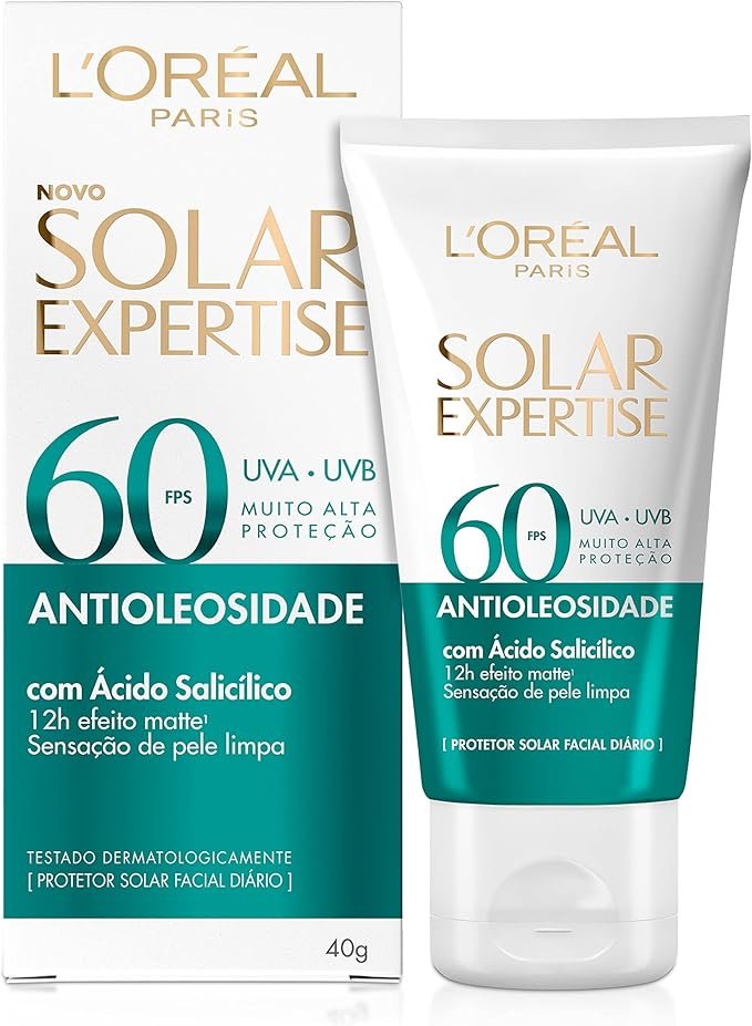 ✅Paris Protetor Facial Solar Expertise Antioleosidade FPS 60, 40g!!😎💕