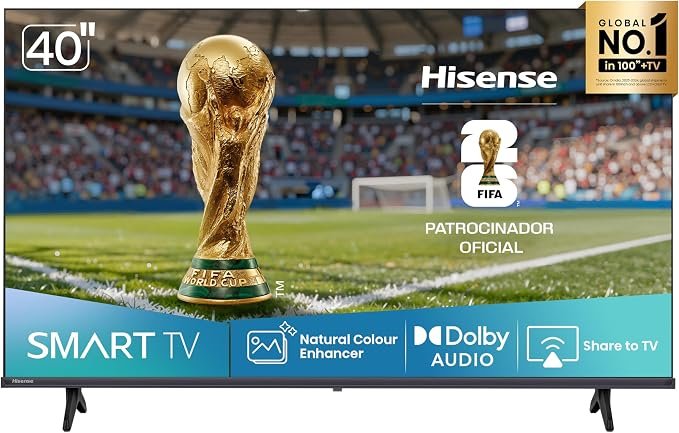Hisense Smart TV FHD 40″ Polegadas 40A4NV com HDR10, DTS Virtual X, Compatibilidade Alexa e Google Home!!😎💕